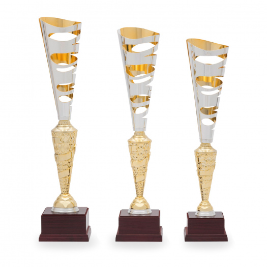 Pohár DESIGN, výška 52 cm, zlatý/stříbrný