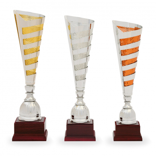 Pohár DESIGN, výška 43 cm, stříbrný/bronzový