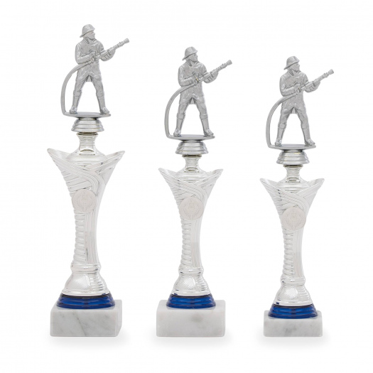 Pohár EDICE HASIČI, výška 30 cm, stříbrný/modrý