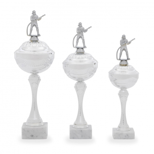 Pohár EDICE HASIČI, výška 41 cm, stříbrný