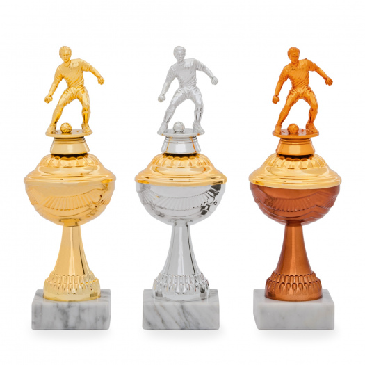 Pohár EDICE FOTBAL, výška 31 cm, zlatý