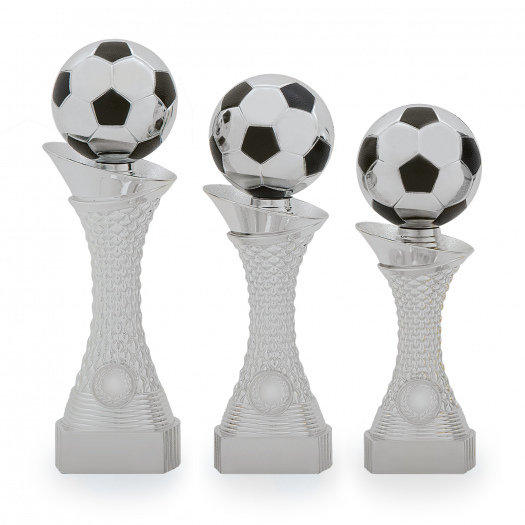 Trofej s fotbalovým míčem, výška 23, stříbrný/černý