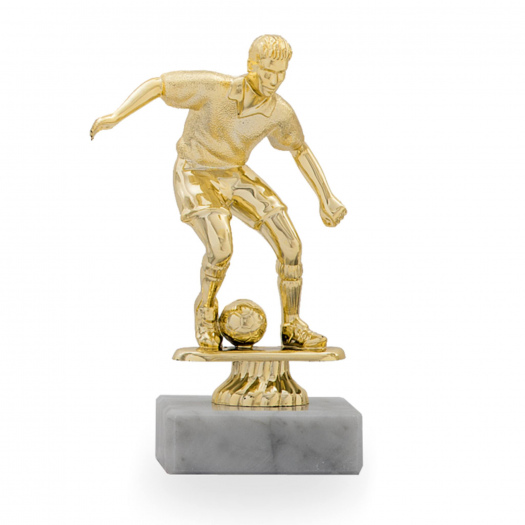 Figurka fotbalista, výška 13 cm, zlatá