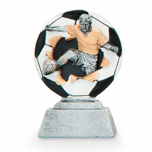 Trofej s fotbalovou tématikou, výška 10 cm, vícebarevná