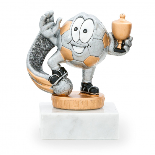 Trofej s fotbalovou tématikou, výška 10 cm, vícebarevná
