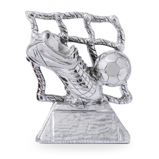 Fotbalová trofej v luxusním provedení, výška 16 cm, stříbrná
