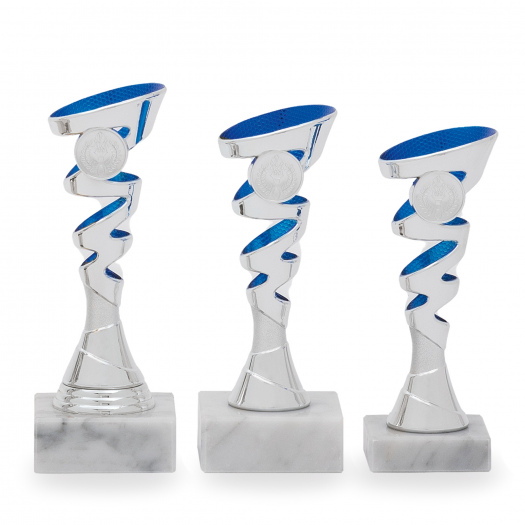 Pohár EKONOM, výška 18 cm, stříbrný/modrý