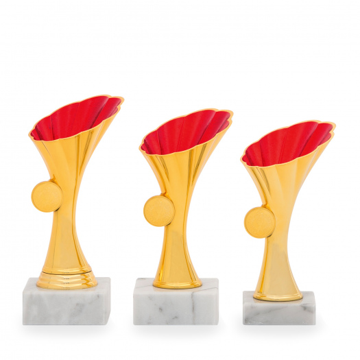 Pohár EKONOM, výška 17 cm, zlatý/červený