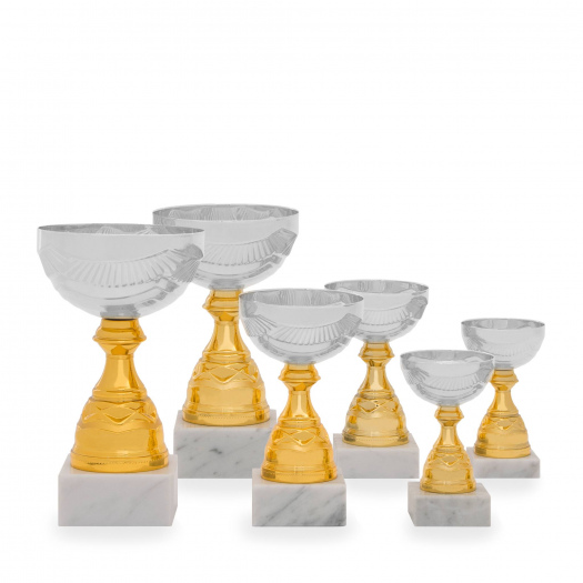 Pohár EKONOM, výška 14 cm, zlatý/stříbrný