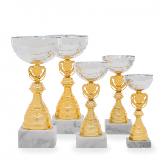 Pohár EKONOM, výška 20 cm, zlatý/stříbrný