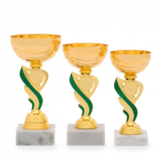 Pohár EKONOM, výška 18 cm, zlatý/zelený