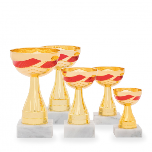 Pohár EKONOM, výška 11 cm, zlatý/červený