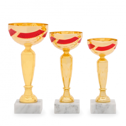 Pohár EKONOM, výška 21 cm, zlatý/červený