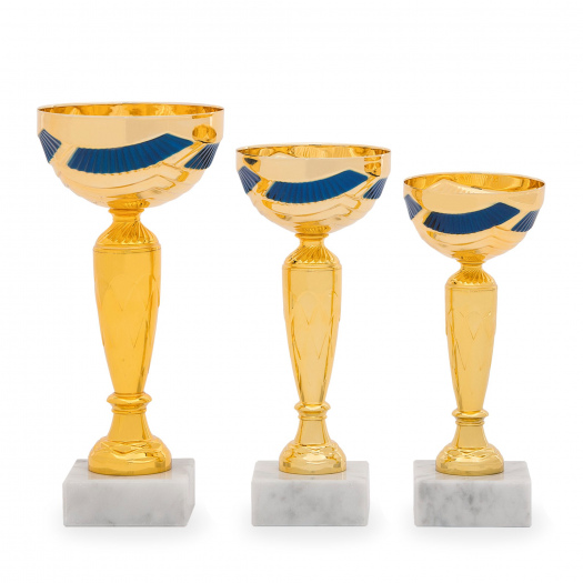 Pohár EKONOM, výška 21 cm, zlatý/modrý