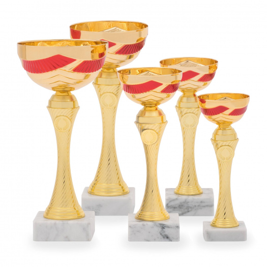 Pohár EKONOM, výška 22 cm, zlatý/červený