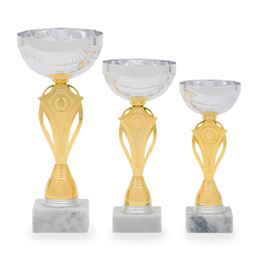 Pohár EKONOM, výška 24 cm, zlatý/stříbrný