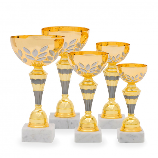 Pohár EKONOM, výška 22 cm, zlatý/stříbrný