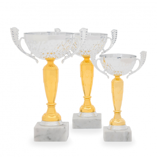 Pohár EKONOM, výška 25 cm, zlatý/stříbrný