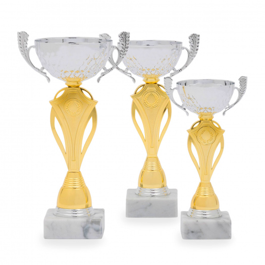 Pohár EKONOM, výška 25 cm, zlatý/stříbrný