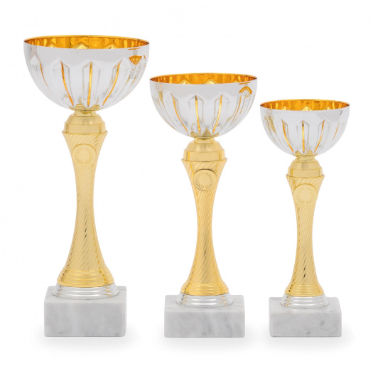 Pohár EKONOM, výška 26 cm, zlatý/stříbrný