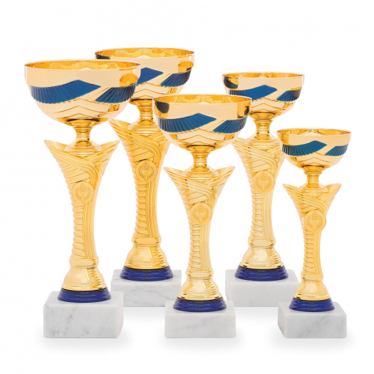 Pohár EKONOM, výška 25 cm, zlatý/modrý