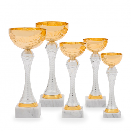 Pohár EKONOM, výška 23 cm, stříbrný/zlatý