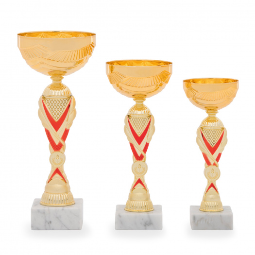 Pohár EKONOM, výška 26 cm, zlatý/červený