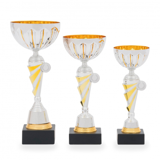 Pohár EKONOM, výška 27 cm, stříbrný/zlatý