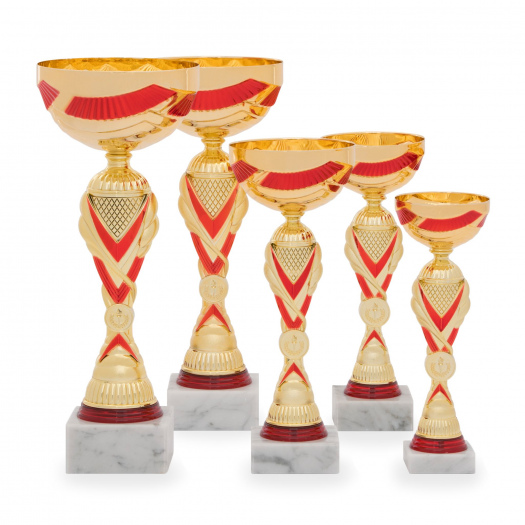 Pohár EKONOM, výška 26 cm, zlatý/červený