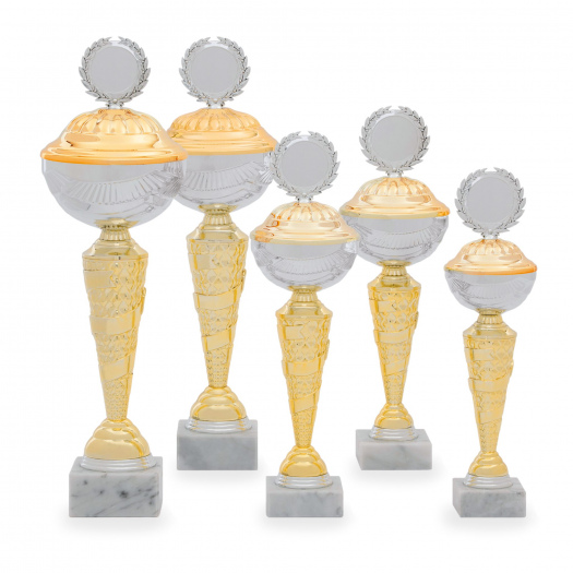 Pohár EKONOM, výška 39 cm, zlatý/stříbrný