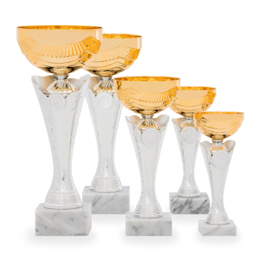 Pohár TROFIX, výška 22 cm, stříbrný/zlatý