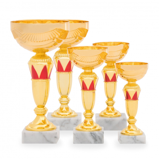 Pohár TROFIX, výška 19 cm, zlatý/červený