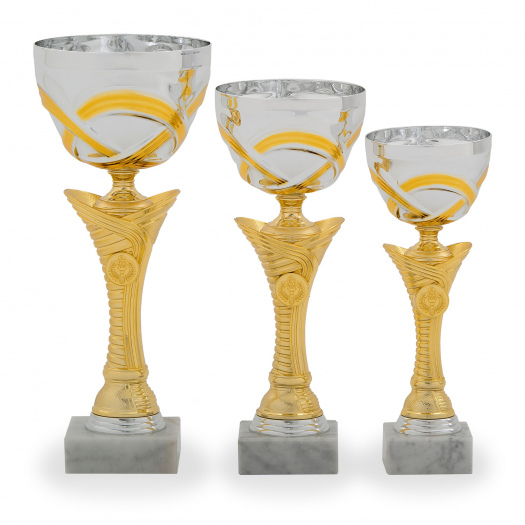 Pohár STANDARD, výška 27 cm, zlatý/stříbrný