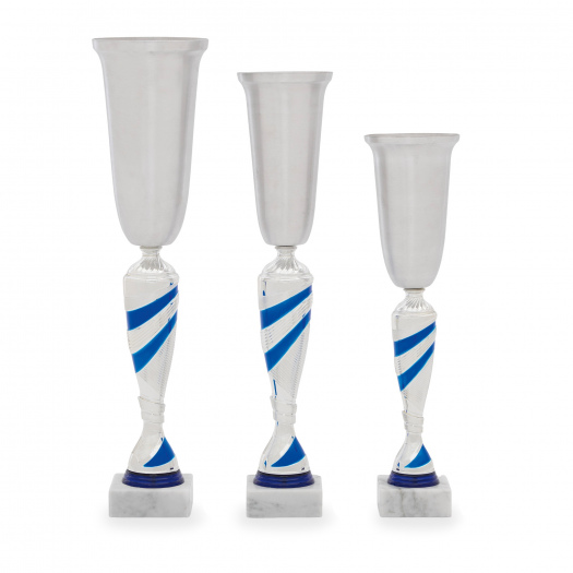 Pohár STANDARD, výška 40 cm, stříbrný/modrý