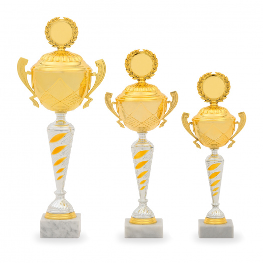 Pohár STANDARD, výška 38 cm, zlatý/stříbrný