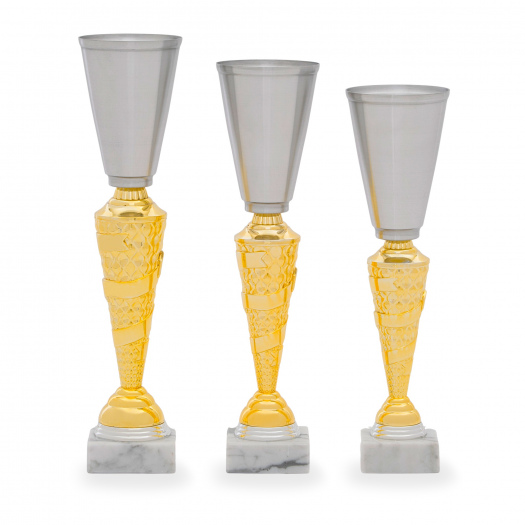 Pohár STANDARD, výška 36 cm, zlatý/stříbrný