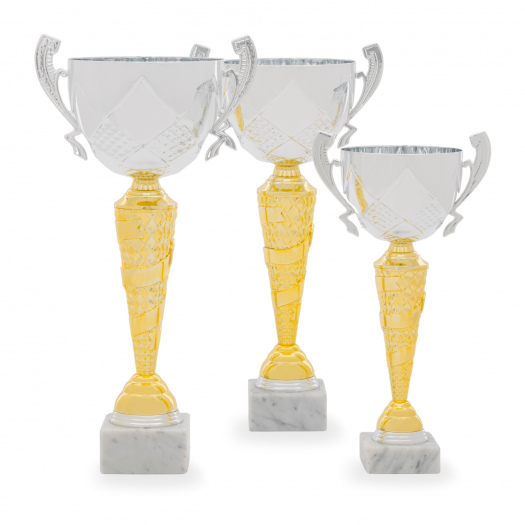 Pohár STANDARD, výška 37 cm, zlatý/stříbrný