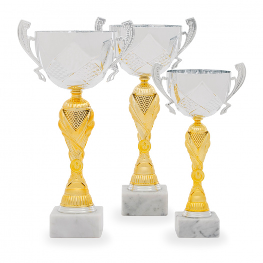 Pohár STANDARD, výška 38 cm, zlatý/stříbrný