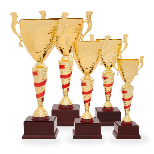 Pohár STANDARD, výška 37 cm, zlatý/červený