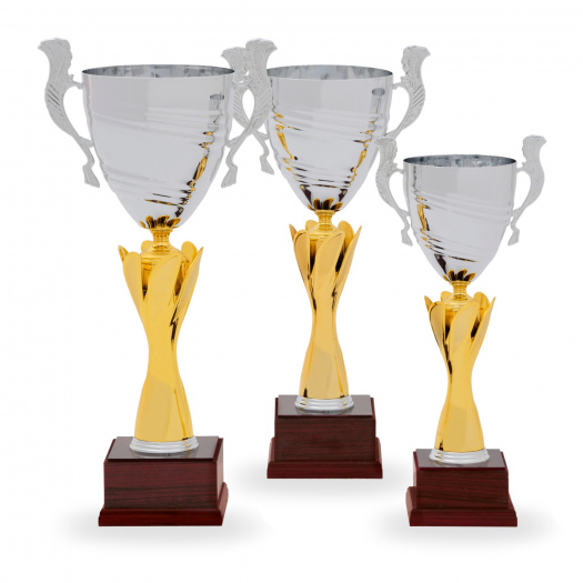 Pohár STANDARD, výška 41 cm, zlatý/stříbrný