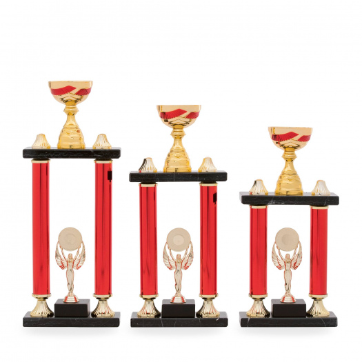 SLOUPOVÝ pohár, výška 45 cm, zlatý/červený