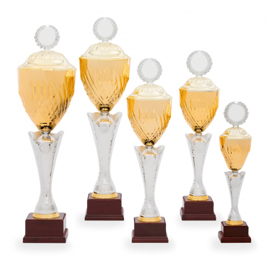 Pohár EXKLUZIV, výška 43 cm, zlatý/stříbrný