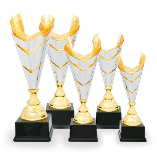 Pohár EXKLUZIV, výška 46 cm, zlatý/stříbrný