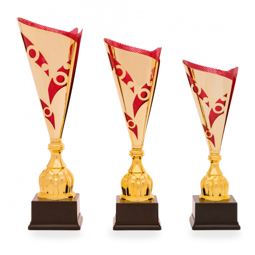 Pohár EXKLUZIV, výška 50 cm, zlatý/červený