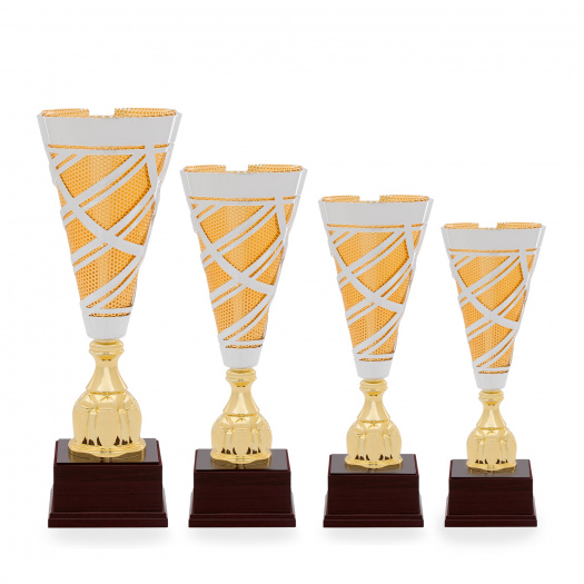 Pohár EXKLUZIV, výška 41 cm, zlatý/stříbrný