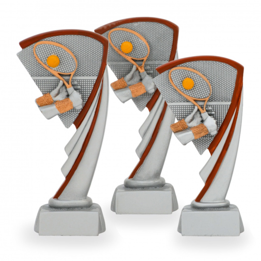 Trofej se symbolem tenisu, výška 14,5 cm, vícebarevná