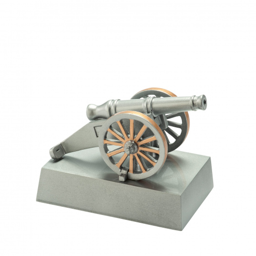 Luxusní trofej dělo, výška 11,5 cm, stříbrná/zlatá