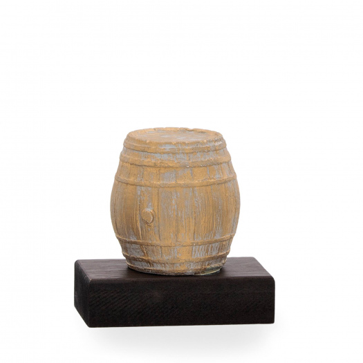 Trofej luxusní, sud, výška 12 cm, vícebarevná