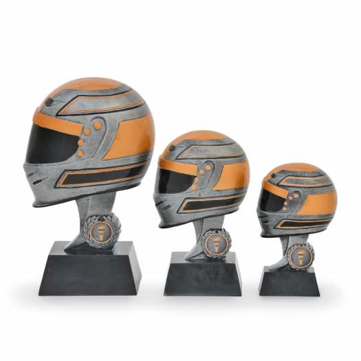 Trofej se symbolem motorismu, luxusní, výška 18 cm, vícebarevná