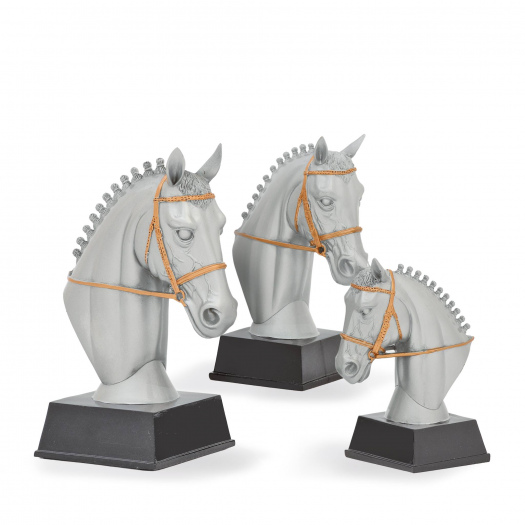 Trofej luxusní, hlava koně, výška 18 cm, vícebarevná